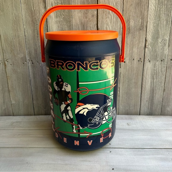 DENVER BRONCOS COOLER VINTAGE 1997 RARE INSULATED LID EXCELLENT CONDITION NFL - Picture 9 of 11